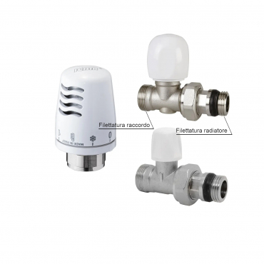 KIT C – KIT D | Kit Termostatico per Radiatori - Rame, Multistrato, PE-X