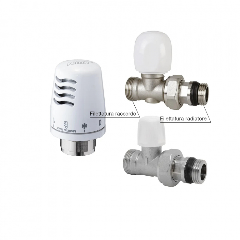 KIT C – KIT D | Kit Termostatico per Radiatori - Rame, Multistrato, PE-X