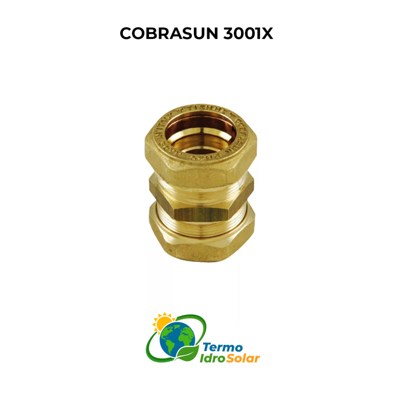 Raccordo Dritto Doppio COBRASUN 3001X Tiemme DN12-DN32