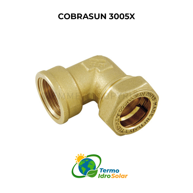 Raccordo curvo Femmina COBRASUN 3005X Tiemme - DN16x3/4"