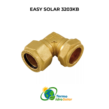 EASYSOLAR raccordo curvo doppio per tubi INOX/RAME