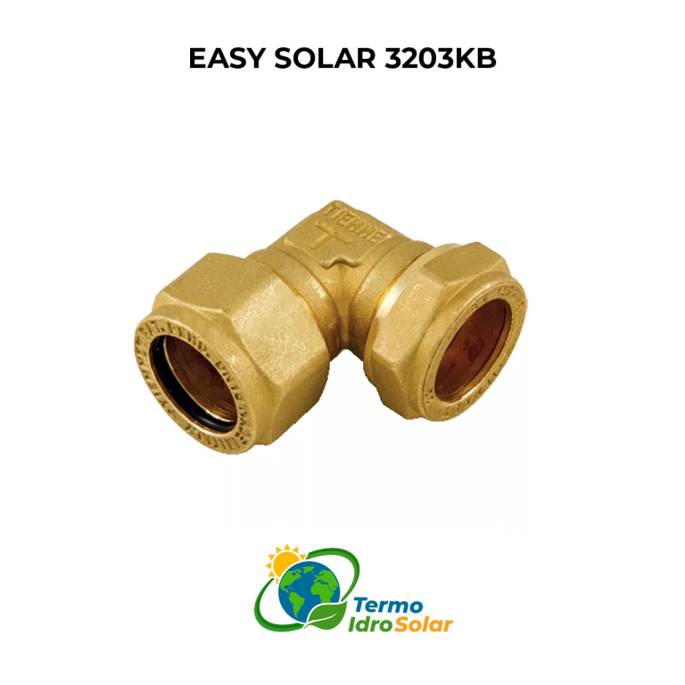 EASYSOLAR raccordo curvo doppio per tubi INOX/RAME