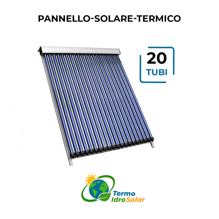 Pannello Solare Termico 20 Tubi Sottovuoto Heat Pipe - Alta Efficienza e Risparmio Energetico