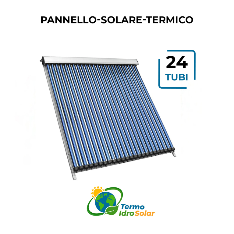 Pannello Solare Termico 24 Tubi Sottovuoto Heat Pipe - Alta Efficienza e Risparmio Energetico