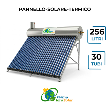 Pannello Solare 30 Tubi | Accumulo 256L | Vaso aperto
