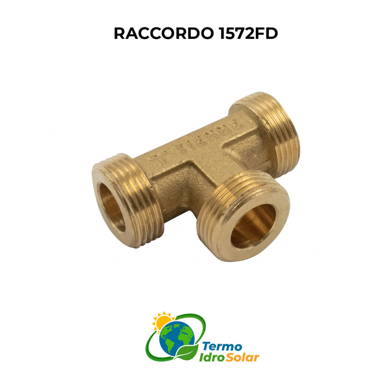 Raccordo TEE maschio con sede piana