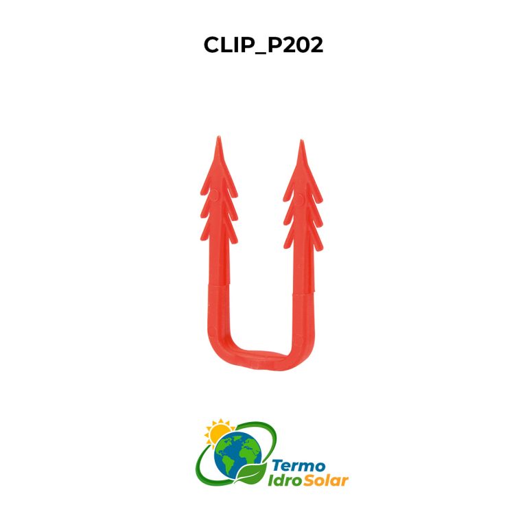 Clip per fissaggio tubo su pannelli isolanti