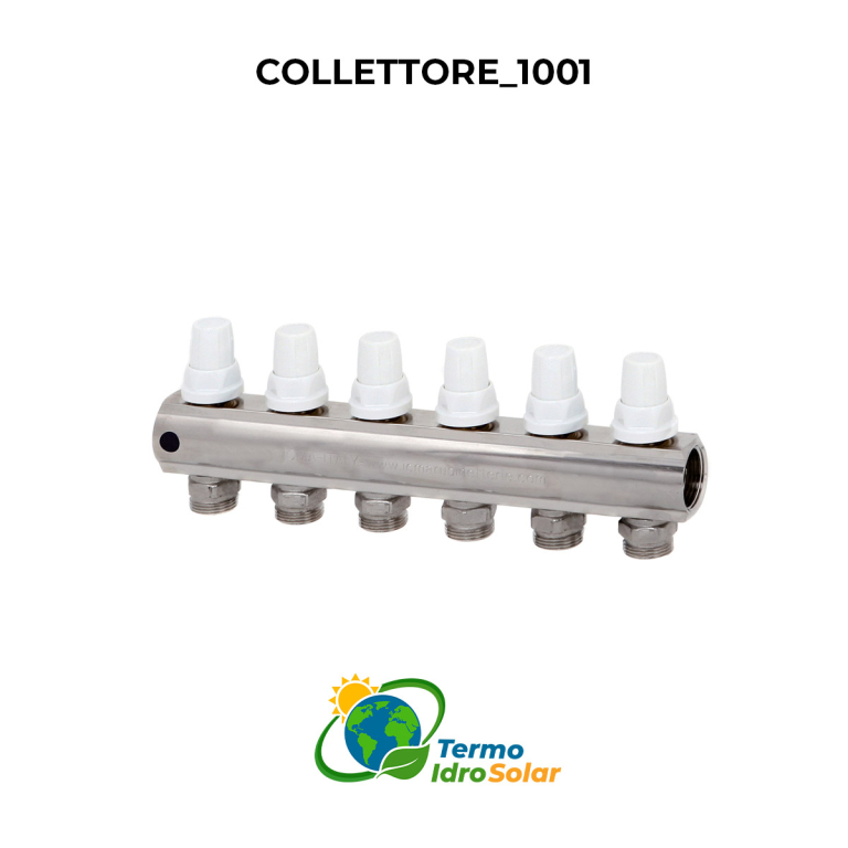 1001 Collettore di Ritorno 1"x3/4" euroconus con valvole manuali/termostatizzabili