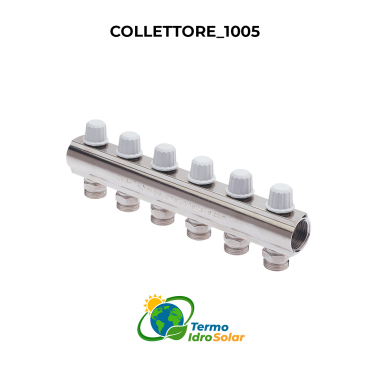 1005 Collettore di mandata 1"x3/4" euroconus con detentori a regolazione micrometrica