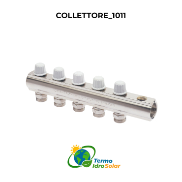 1011 Collettore di mandata 1" o 1"1/4x3/4" euroconus con detentori a regolazione micrometrica