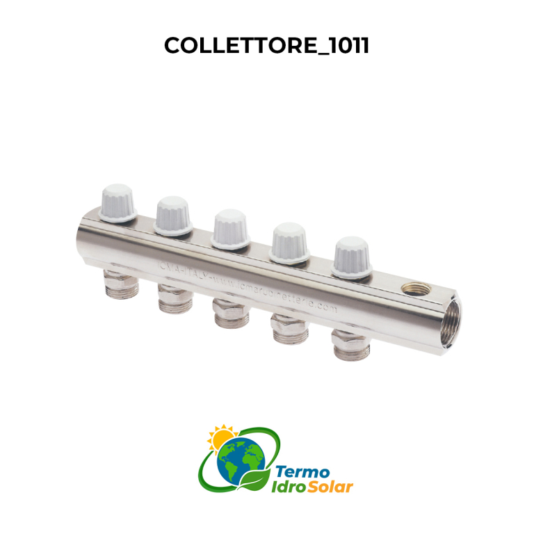 1011 Collettore di mandata 1" o 1"1/4x3/4" euroconus con detentori a regolazione micrometrica