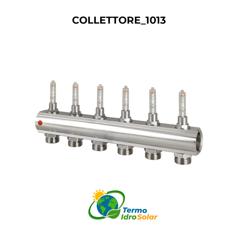1013 Collettore di mandata 1"x3/4" euroconus con misuratori di portata