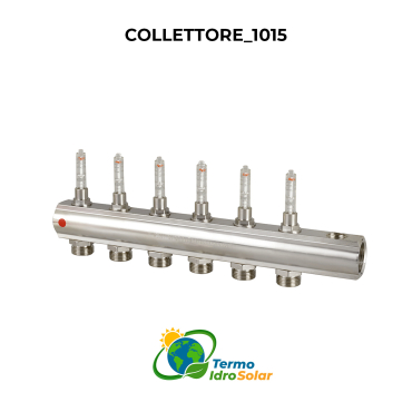 1015 Collettore di mandata 1" o 1"1/4x3/4" euroconus con misuratori di portata