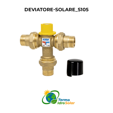 Deviatore termostatico per impianti solari deviazione T 45°C
