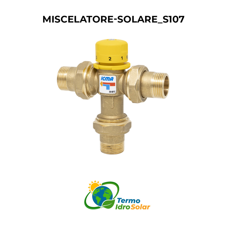 Miscelatore Termostatico ICMA S107 - Regolazione Temperatura per Impianti Solari