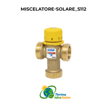 Miscelatore Termostatico ICMA S112 - 3/4" e 1" per Impianti Solari