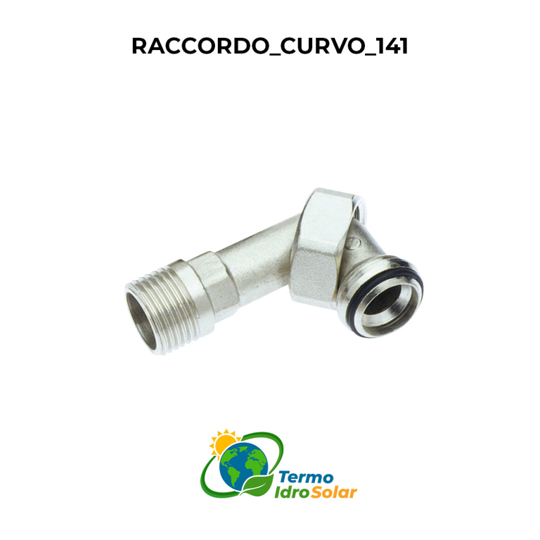 Raccordo curvo a sede conica con tenuta o-ring