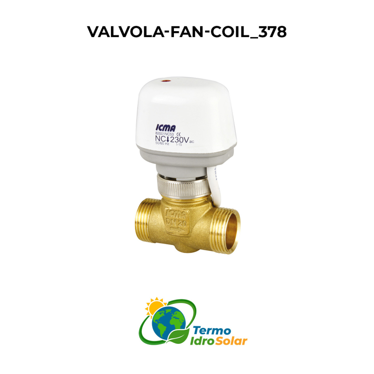 378 Valvola fan coil 2 vie sede conica con attuatore art.979 N.C. On-Off con microinterruttore