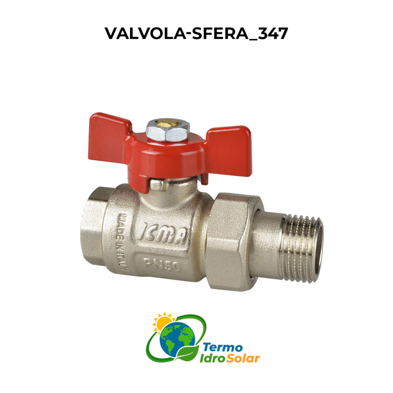 valvola a sfera con bocchettone icma 347