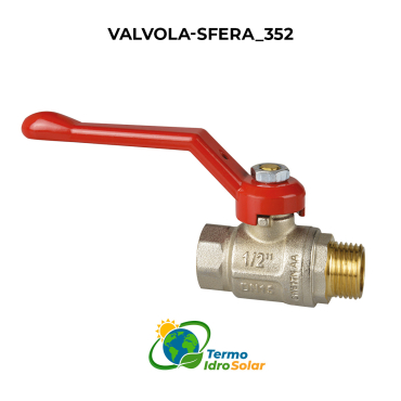 valvola a sfera maschio-femmina leva rossa icma 352