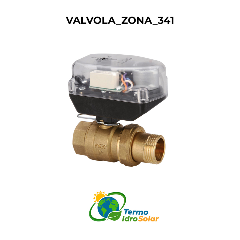 341 Valvola di zona a sfera a due vie maschio femmina passaggio totale motorizzata 230Volt