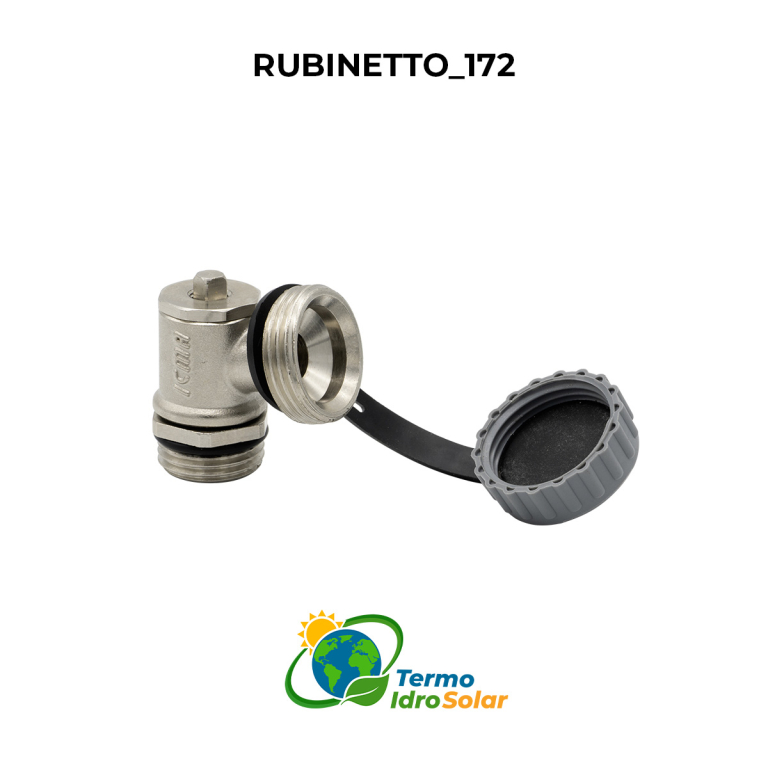 Rubinetto di scarico acqua nichelato con tappo