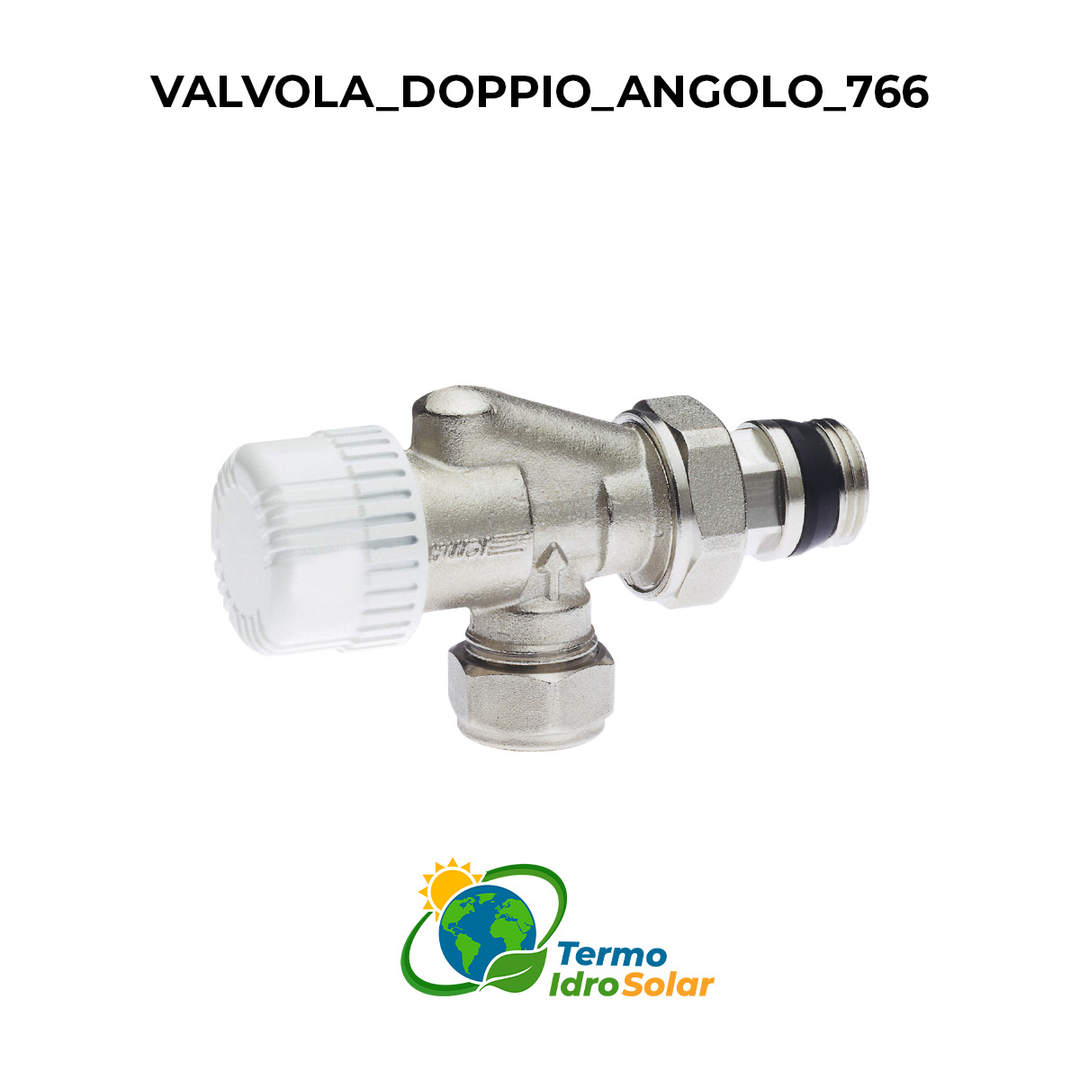 Valvola Doppio Angolo Termostatica - 1/2" con Attacco Sonda Esterna 15 mm