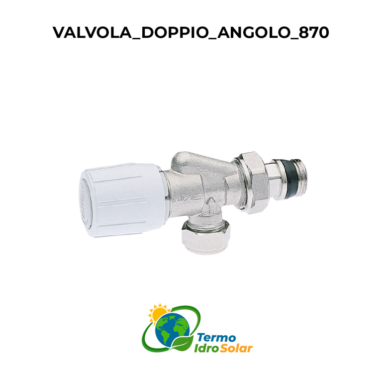 Valvola Doppio Angolo - 1/2" Predisposta per Comando Termostatico con Sonda 15 mm