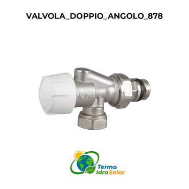 Valvola Doppio Angolo – Predisposta per comando termostatico, ideale per impianti monotubo e bitubo.