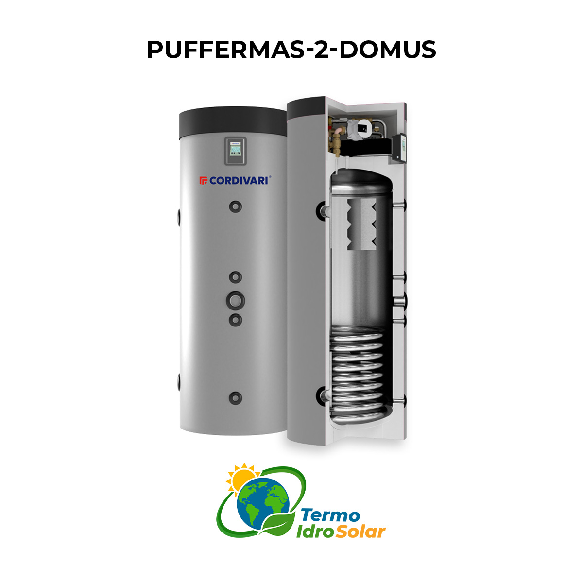 PUFFERMAS 2 DOMUS CON SCAMBIATORE A PIASTRE INOX E SERPENTINA