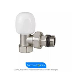 Valvola Termostatizzabile a squadra 3/8" con bocchettone antisgocciolamento