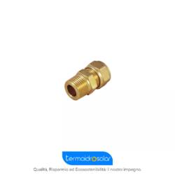 Raccordo Dritto a Compressione Maschio per Tubo Rame.