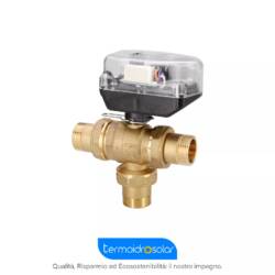 Valvola Di Zona 1/2" A Sfera Deviatrice C/Bocch. A 3 Vie C/Servomotore 230 V
