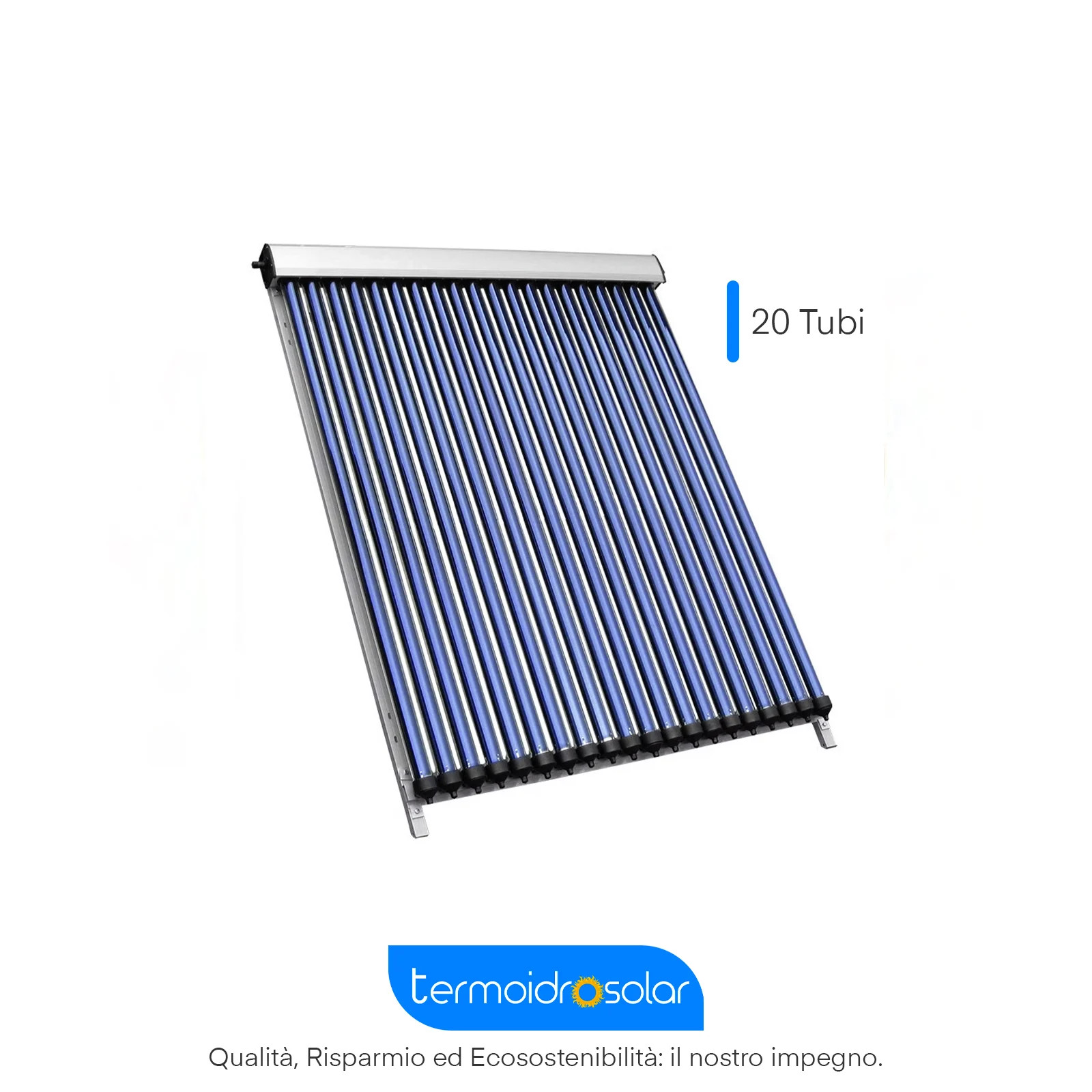 Pannello solare termico 20 tubi sottovuoto Heat Pipe a circolazione forzata