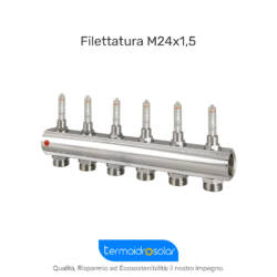 Collettore di Mandata con Misuratori di Portata - Filettatura M24x1,5