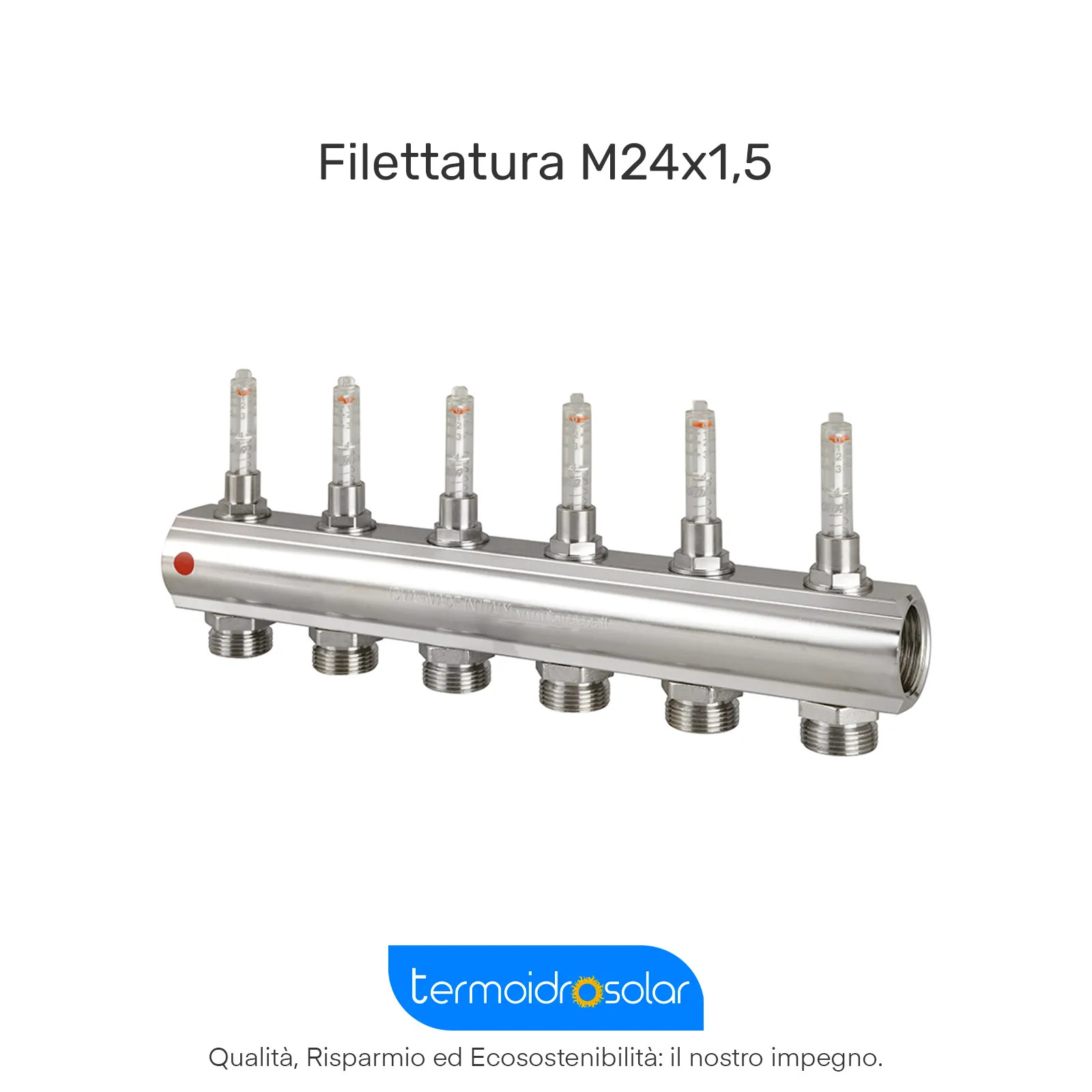 Collettore di Mandata con Misuratori di Portata - Filettatura M24x1,5
