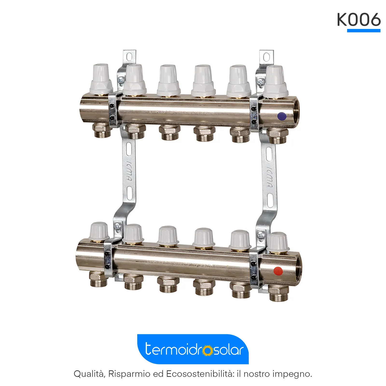 Kit Collettore con Regolazione ed Intercettazione Manuale Termostatizzabile - M24x1,5