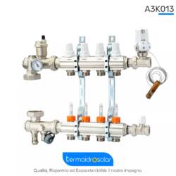 A3K013 3/4" Gruppo Preassemblato per Impianti a Pannelli a Bassa Temperatura Sistema Miscelazione a punto fisso a due vie