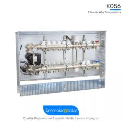 K056 1" Gruppo Preassemblato per Pannelli e Radiatori (2 Uscite Alta Temp.)
