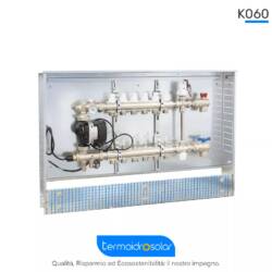 Gruppo preassemblato in cassetta ICMA K060 per impianti con sistema a pannelli a bassa temperatura.