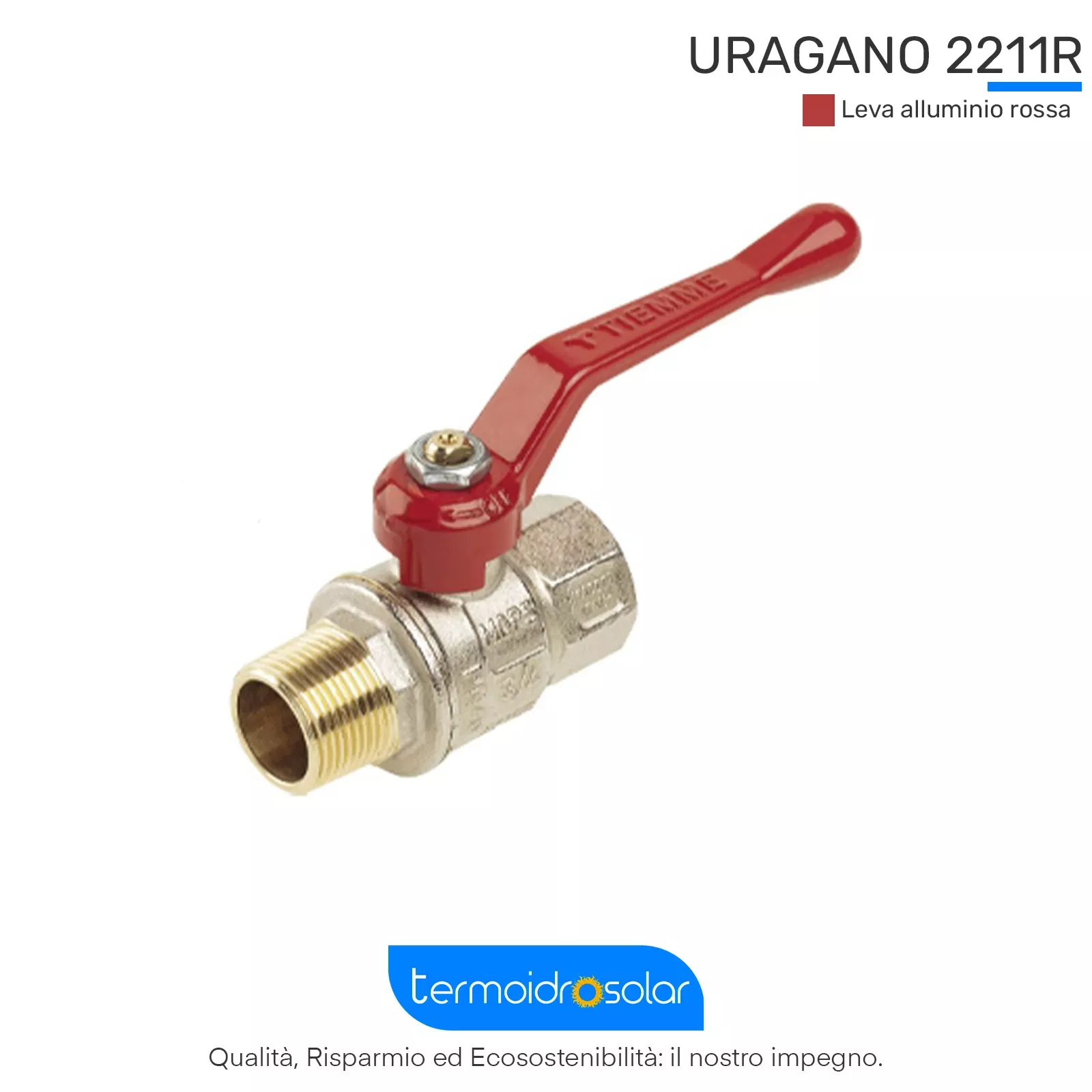 Valvola a sfera 2211R URAGANO maschio/femmina con leva alluminio