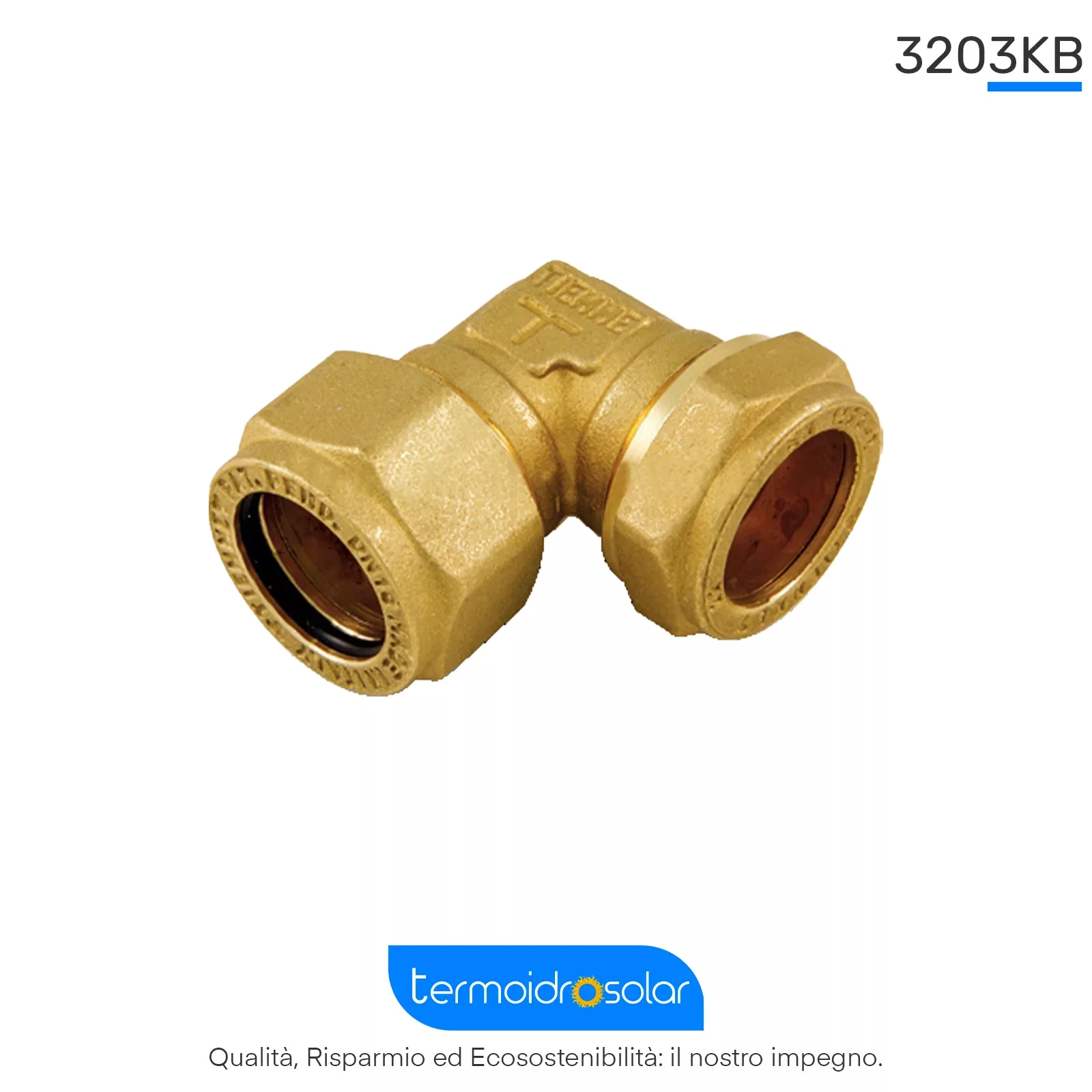 EASYSOLAR raccordo curvo doppio per tubi INOX/RAME