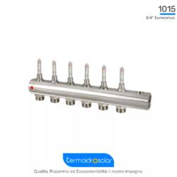 1015 1" Collettore di mandata con misuratori di portata  3/4"Euroconus