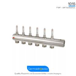 1015 1"1/4 Collettore di mandata con misuratori di portata 3/4"Euroconus
