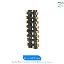 Collettore complanare con uscite laterali maschio da 24x1,5