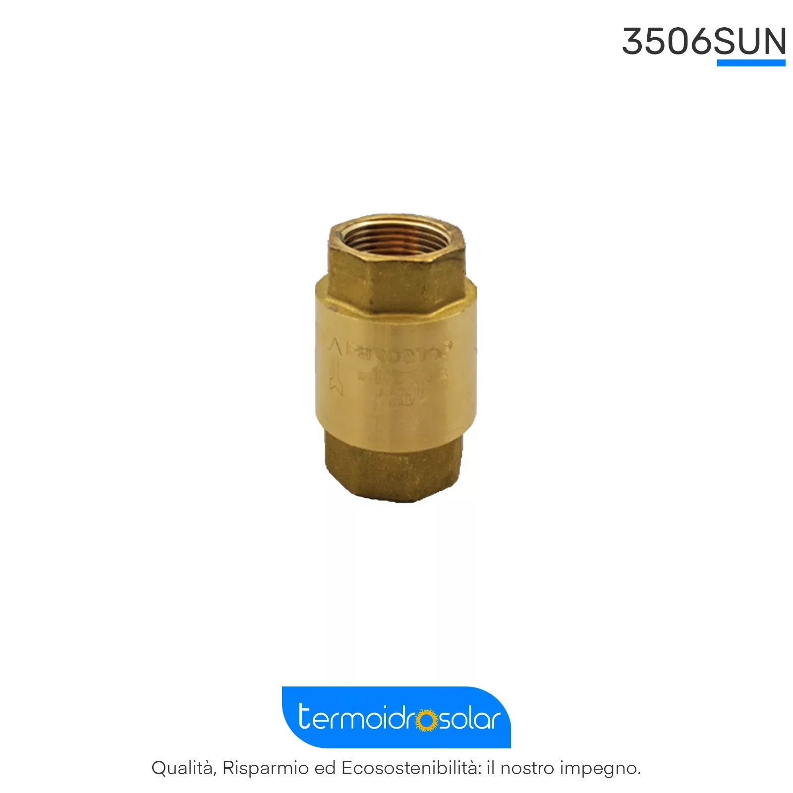Valvola di Ritegno "EUROSTOP" con Otturatore Metallico per Impianti Solari