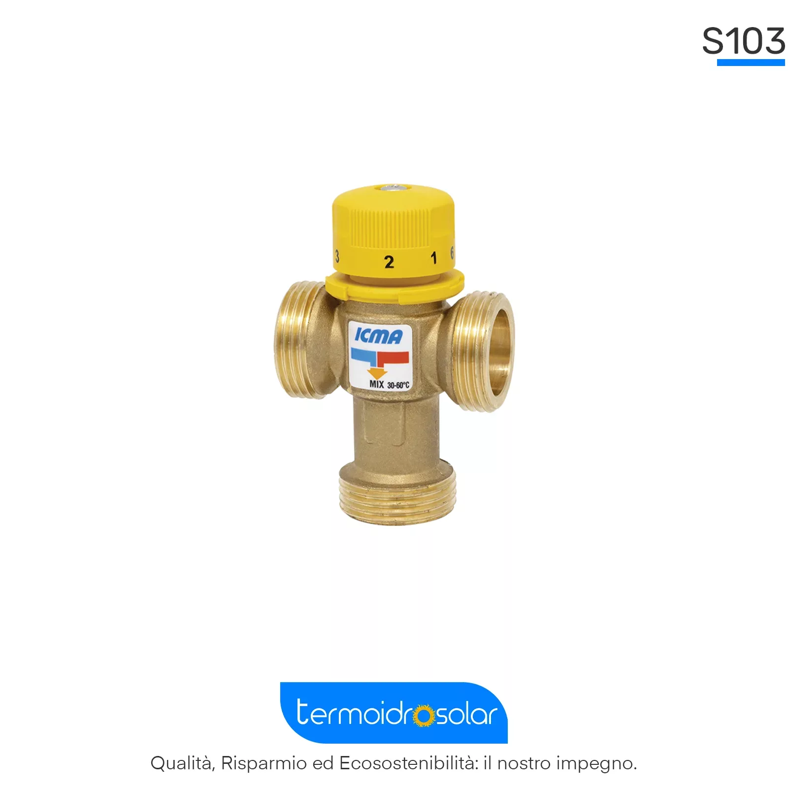 Miscelatore Termostatico - Via miscelata inferiore - Misura 1"