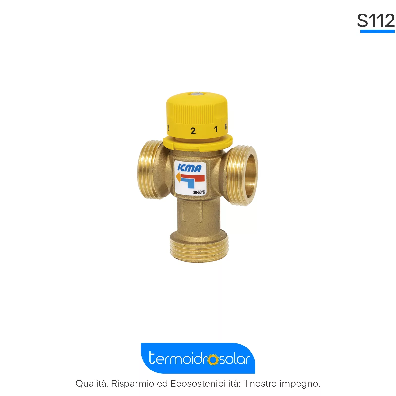 Miscelatore Termostatico ICMA S112 - 3/4" e 1" per Impianti Solari