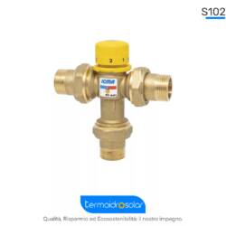 Miscelatore Termostatico ICMA S102 – Disponibile in 3/4" per la regolazione della temperatura negli impianti solari termici.