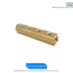 Collettore Semplice di Distribuzione ICMA 1102 – Regolazione e distribuzione ottimale del fluido per impianti di riscaldamento.
